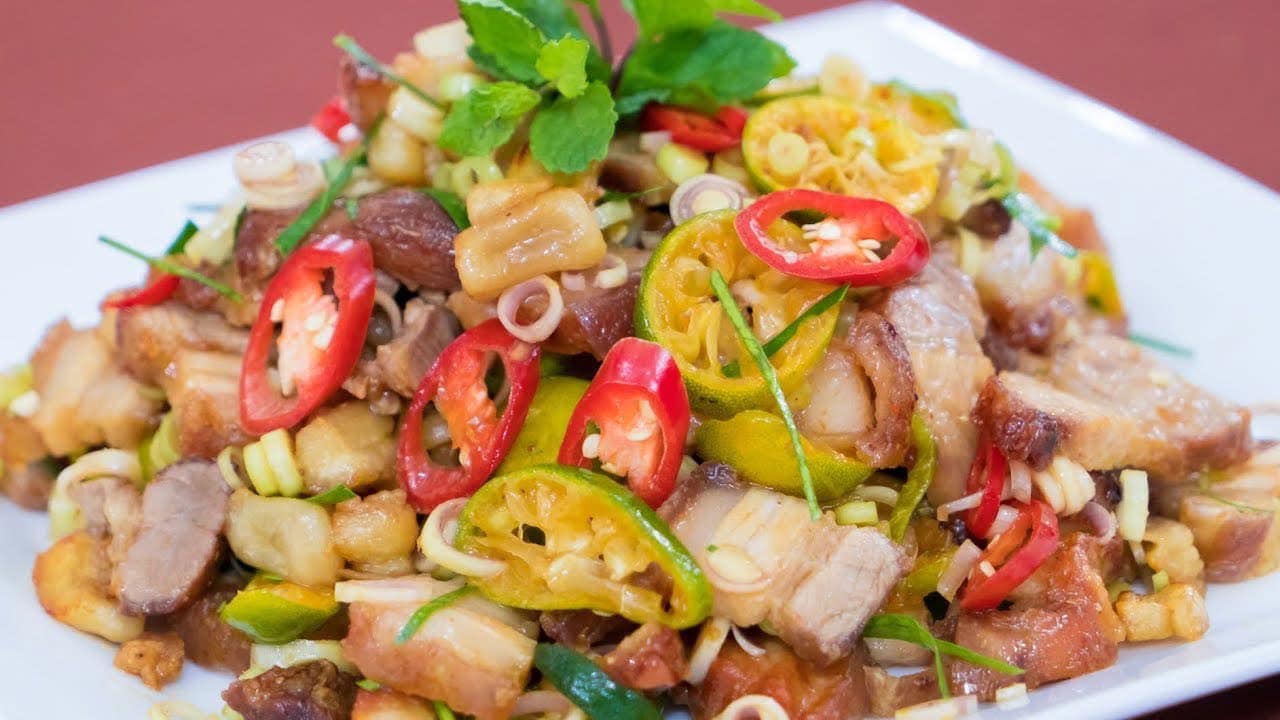 Ba Chỉ Lắc Sả Tắc - Món Ngon Không Sợ Ngấy