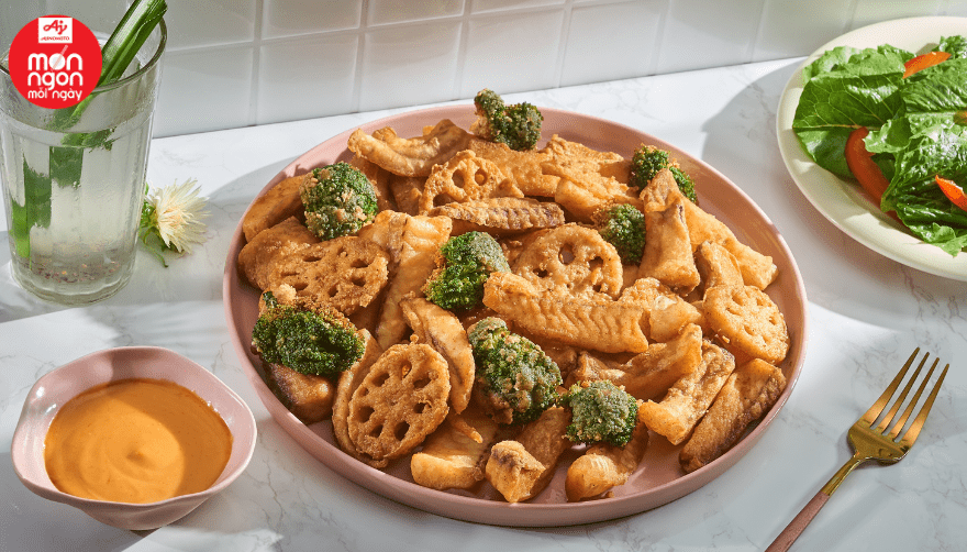 Cách làm cá điêu hồng chiên rau củ ngũ sắc ngon giòn tại nhà