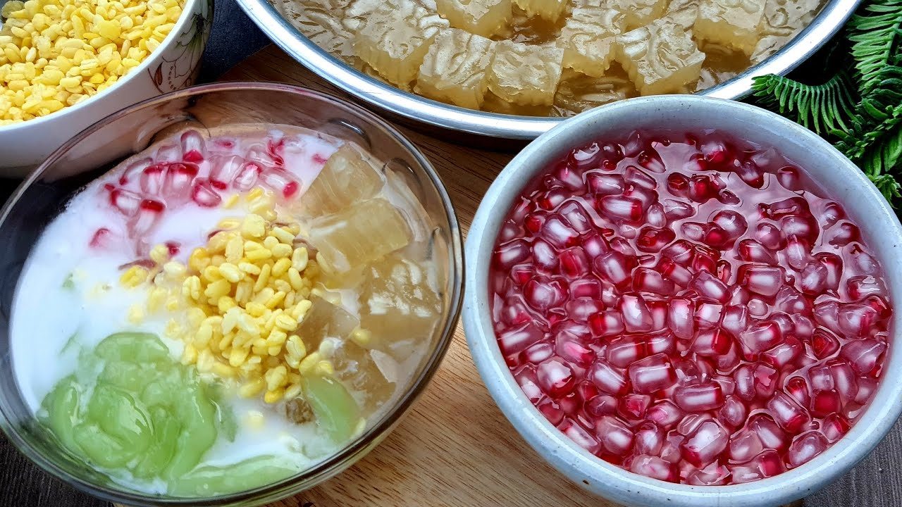 Cách làm Chè sương sa hạt lựu và Chè sầu