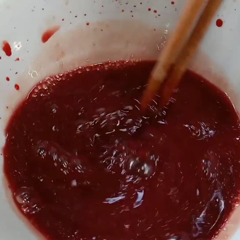 Đánh tiết canh gà đông đặc Tiết canh gà