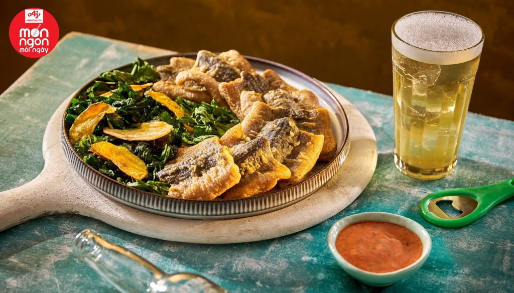 Lươn chiên rau củ chấm xốt chua béo – Món ngon cho bữa nhậu hấp dẫn