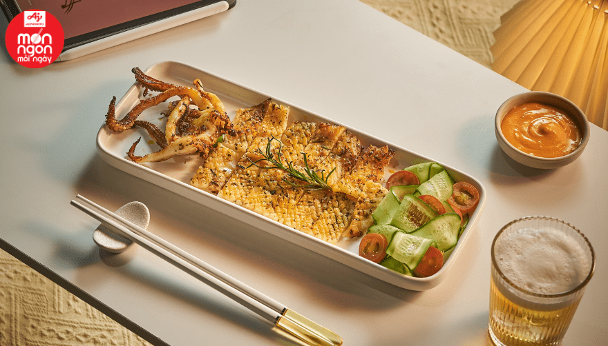 Mực nướng lá hương thảo - Món ăn ngon miệng, bổ dưỡng
