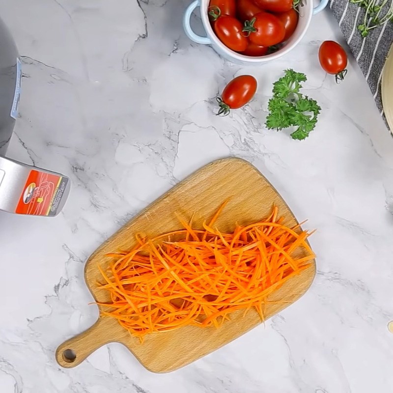 Bước 3 Sơ chế các loại rau củ Salad gà nướng rau mầm