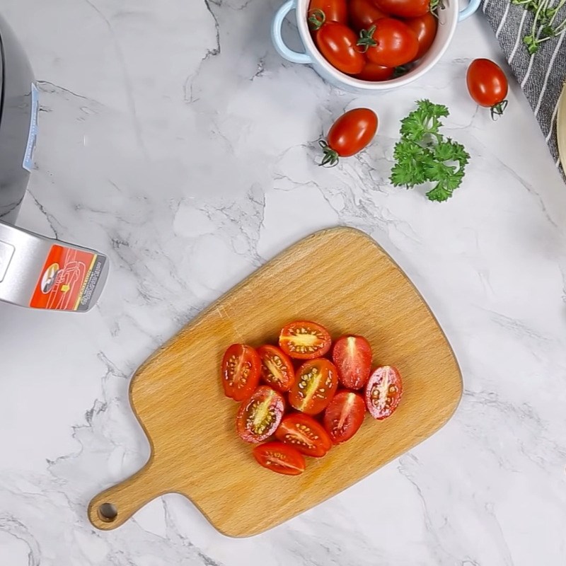 Bước 3 Sơ chế các loại rau củ Salad gà nướng rau mầm