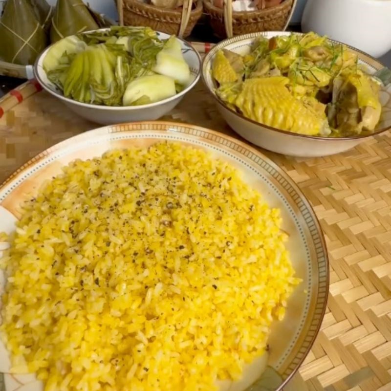 Thành phẩm Cơm đảo gà rang