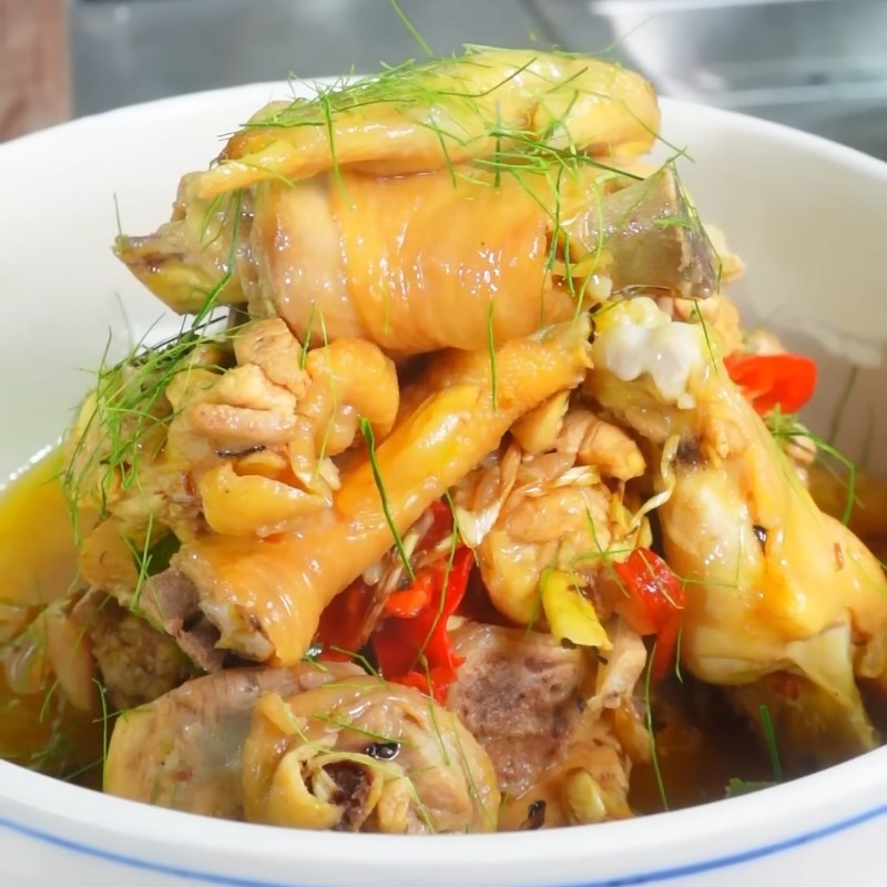 Thành phẩm Thịt gà rang sả ớt