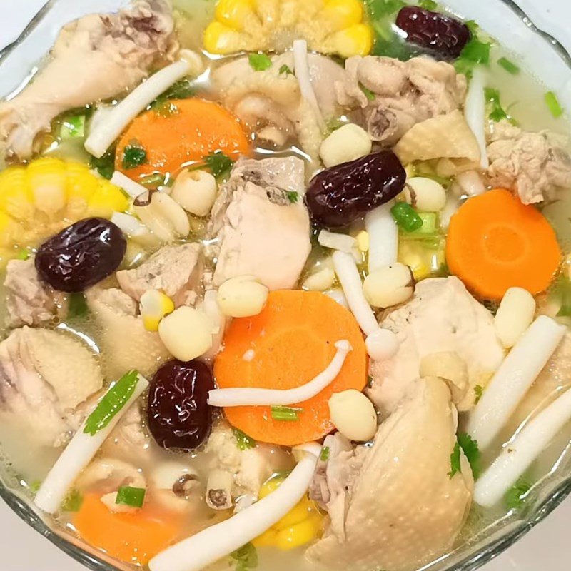 Bước 6 Thành phẩm Canh gà rau củ