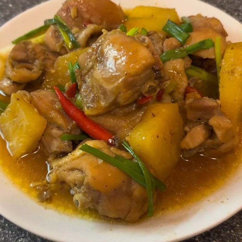 Thành phẩm gà kho thơm