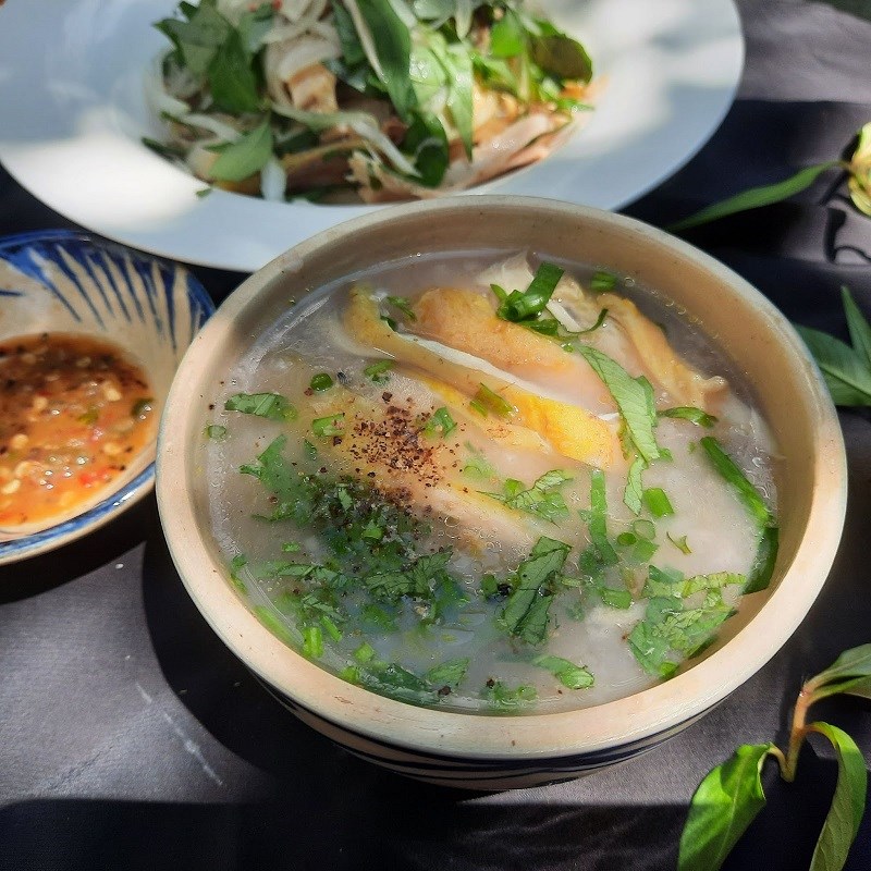 Thành phẩm Cháo gà đậu đen