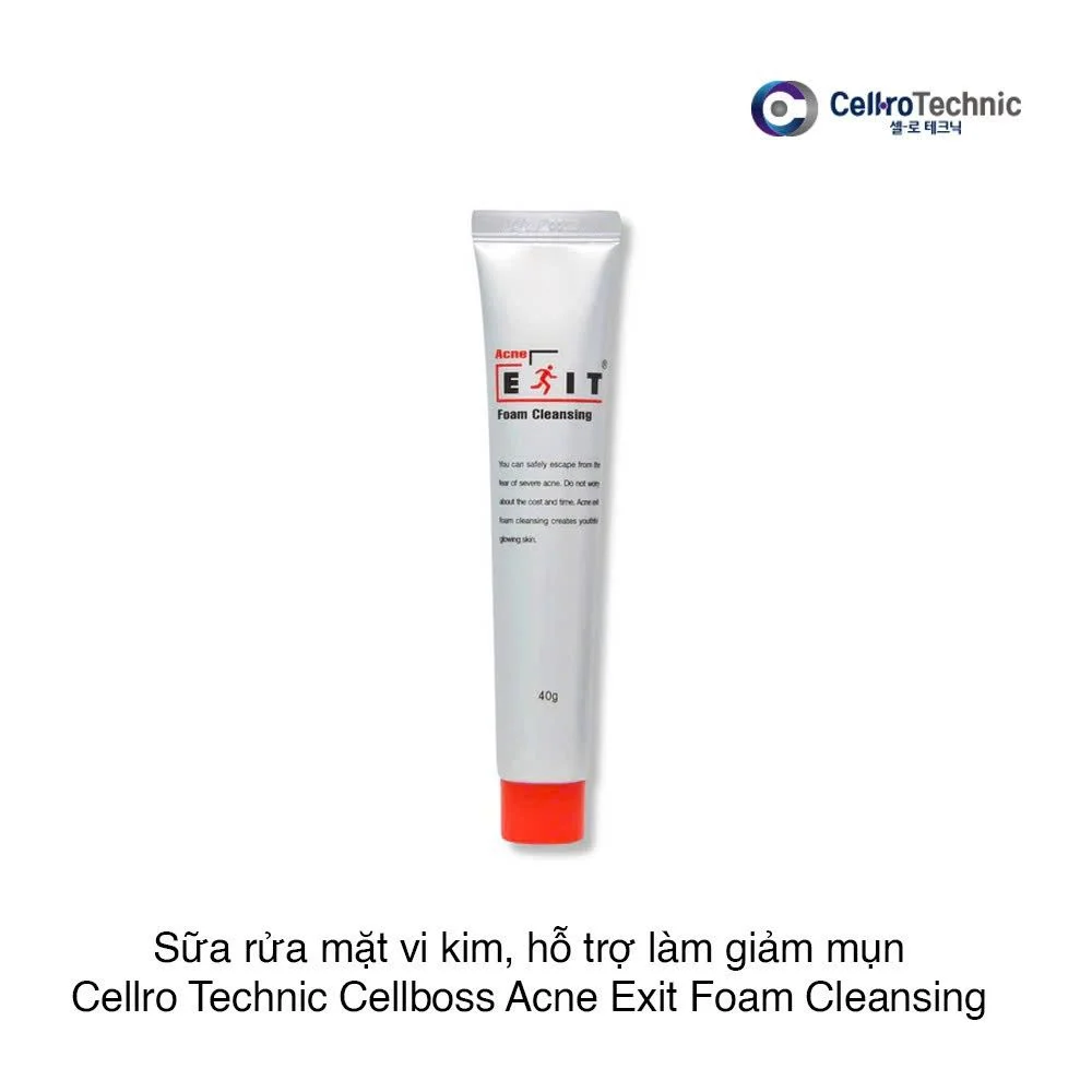 Sữa rửa mặt vi kim, hỗ trợ làm giảm mụn Cellro Technic Cellboss Acne Exit Foam Cleansing